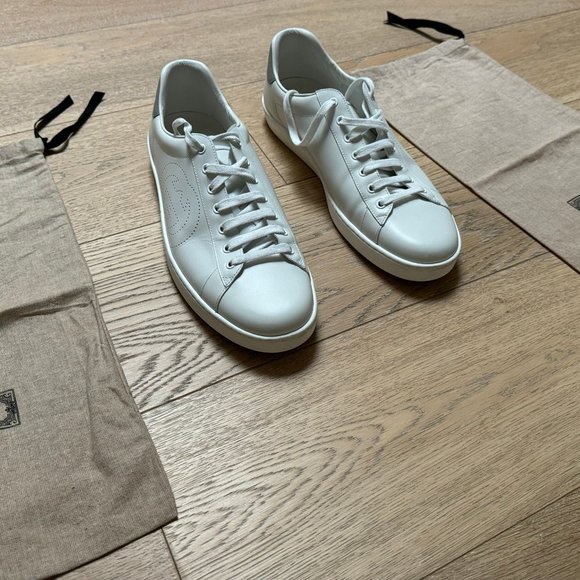 Gucci White Interlocking G New Ace Sneakers US Size 12 - Picture 1 of 7